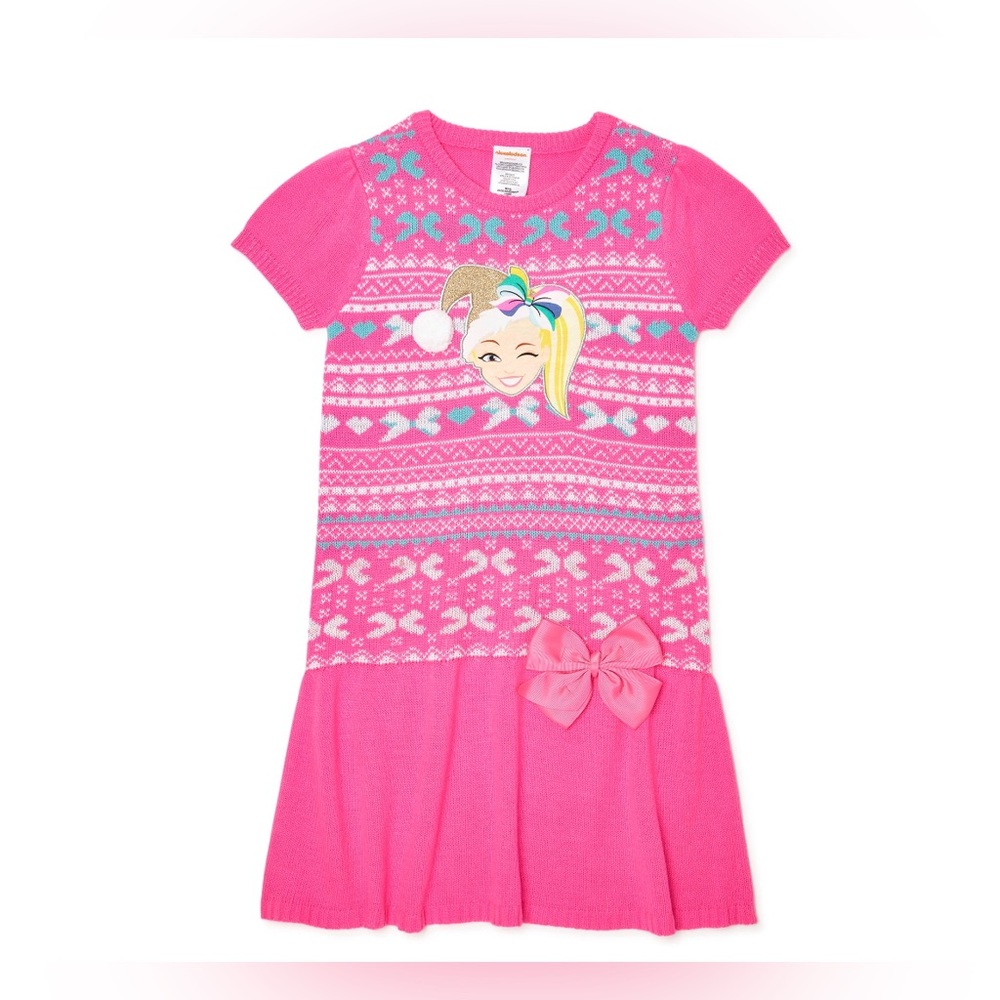 Jojo Siwa Girls Sweater Knit Dress - Picture 1 of 3